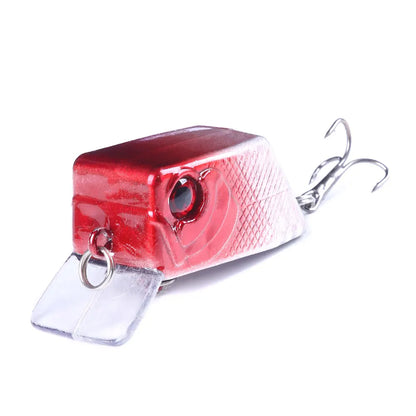 Hengjia 4.5cm 7g Square Crankbait Fishing Wobbler Diving Swimming Bait for Bass Pike Artificial Fishing Tackle