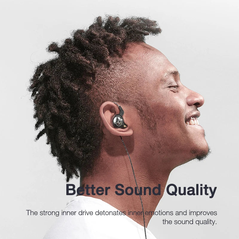EARDECO 3.5mm Wired Headphones with Microphone Bass Phone Wired Earphone Stereo Inear Headphone Headset Earbuds Noise Cancelling