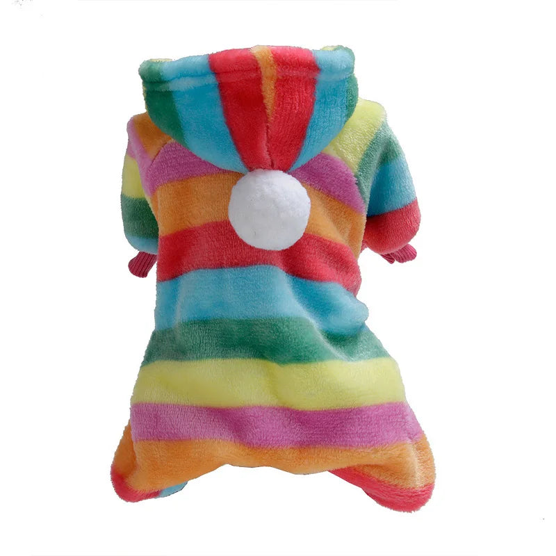 Pet Dog Cat Clothes Fleece Jumpsuit Winter Puppy Four Legs Clothing Warm Pajamas Pet Clothing Dog Yorkshire Chihuahua Costume