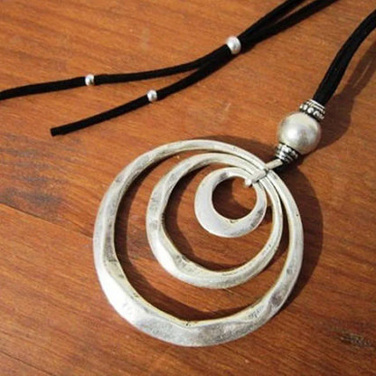 Boho Necklace Leather Cord Necklace Long Necklace Boho