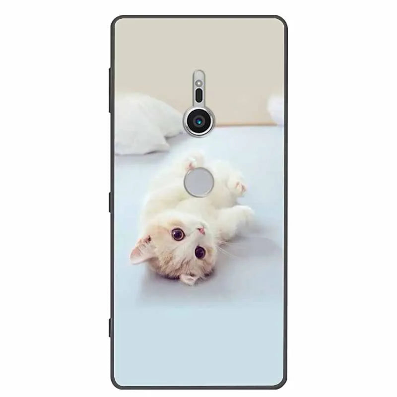 Case For Sony Xperia XZ1 XZ2 XZ3 Cover Silicone Painted Soft Phone Back Cases for Sony XZ2 Compact Premium Protective Funda Capa