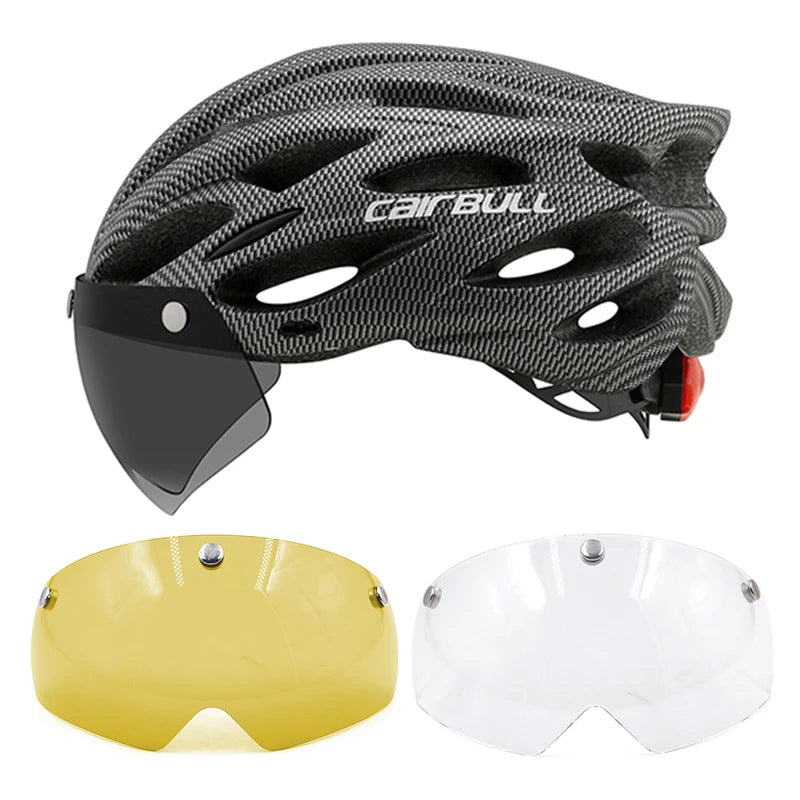 Cycling Helmet Light Road Mtb Mountain Bike Bicycle Led Helmet L for Men Women Visored Bicycle Helmet Casco Accesorios