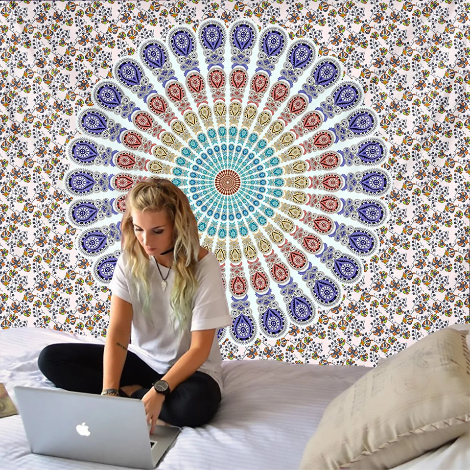 Mandala Tapestry Beach Yoga Mat Bedspread Table Cloth Hot New Decorative Wall Hanging Bohemia Indian Hippie Home 210x148cm