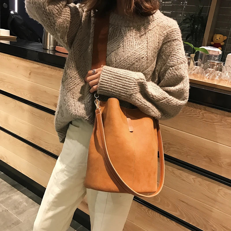 Luxury Designer Handbags Ladies Bucket Bag PU Leather Shoulder Bags Large Capacity Crossbody Bags for Women 2024 New Tote Bag