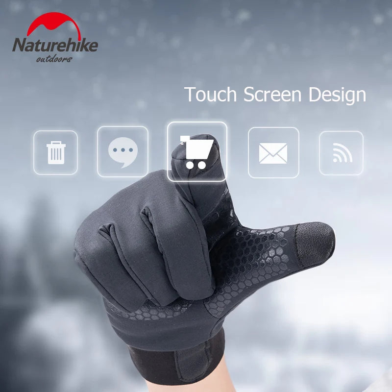 Naturehike Winter Gloves Men's Women's Motorcycle Ski Cycling Running Hiking Fishing Gloves