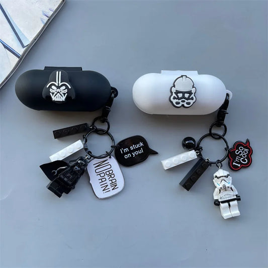 Cartoon Earphone Case Cover For Sony WF-C500 Soft Silicone Wireless Bluetooth Headphone Protective Case For Sony With Keychain