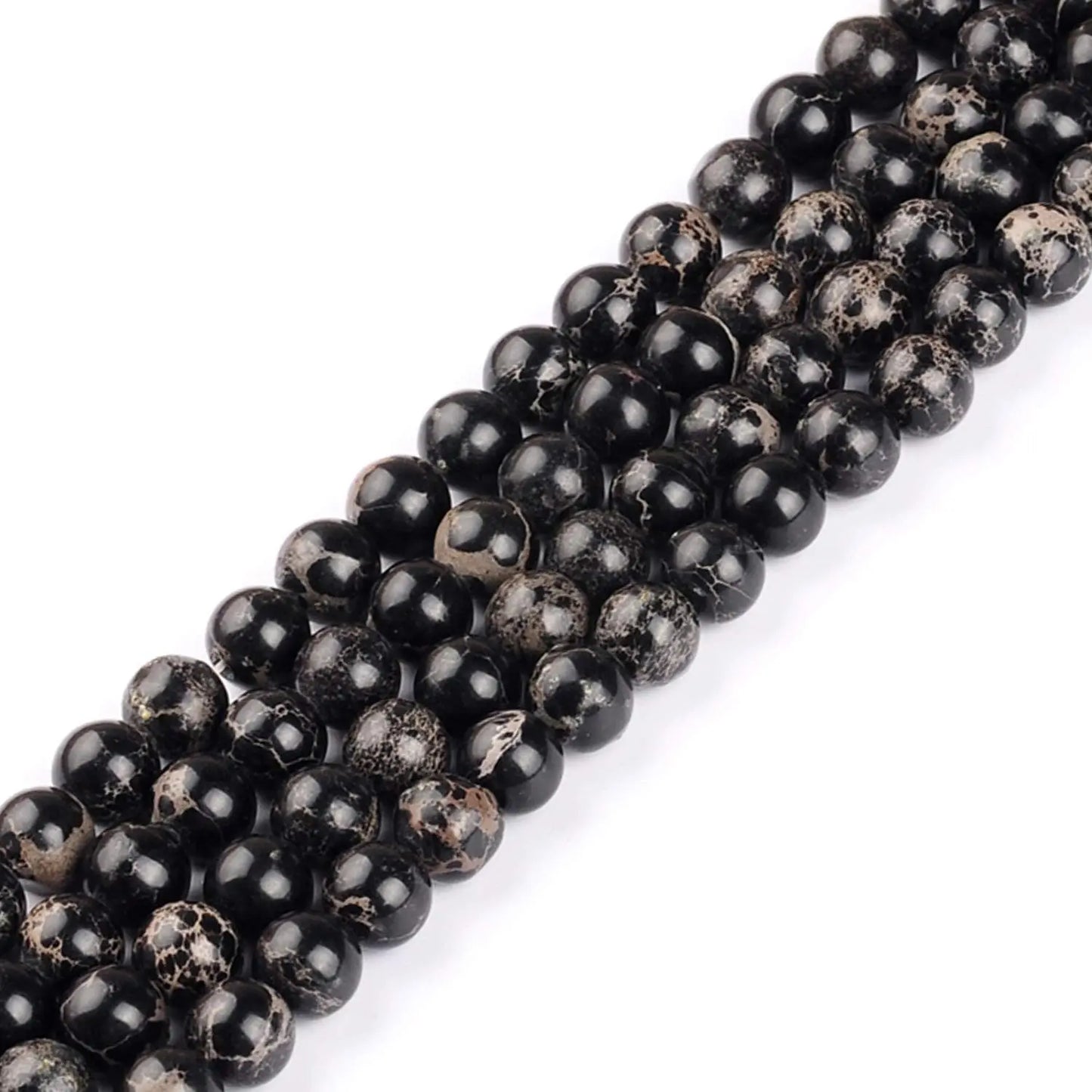 Silver Lion Head Gemstone Beads Stretch Bracelet for Women Men Handmade Crystal Beaded Elastic Healing Power Stone Jewelry
