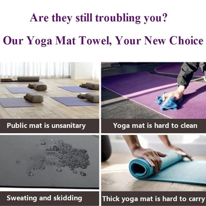 Yoga Mat Microfiber Print Pattern Foldable Portable Fitness Pilates Yoga Towel Soft Anti-slip Indoor Outdoor Sports Mat