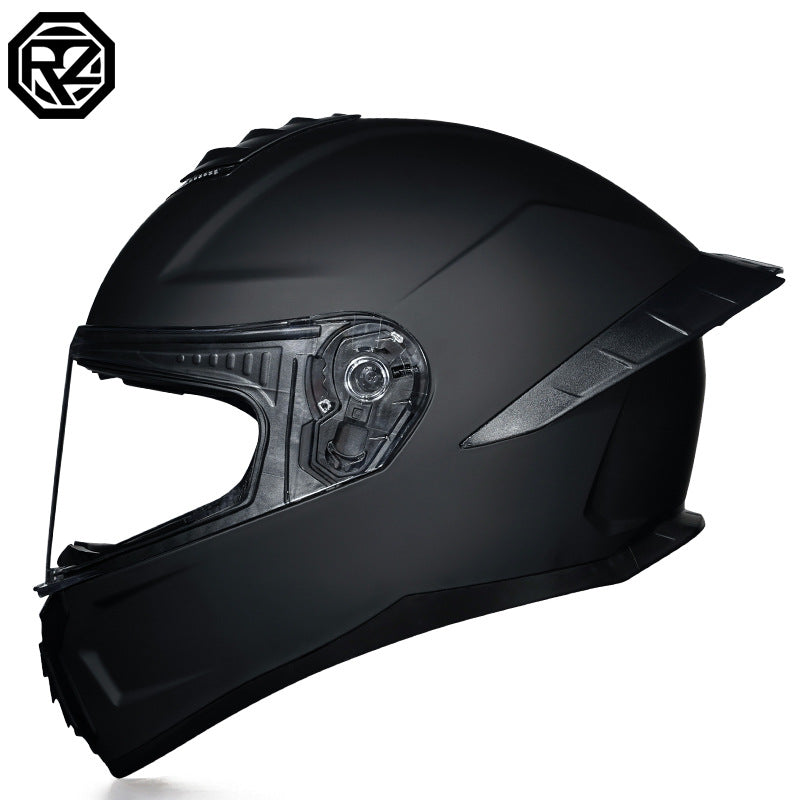 Orz3C Certified Motorcycle Helmet Men's and Women's Dual-Lens Full-Face Helmet Summer Personalized Tail Bluetooth Semi-Full Coverage