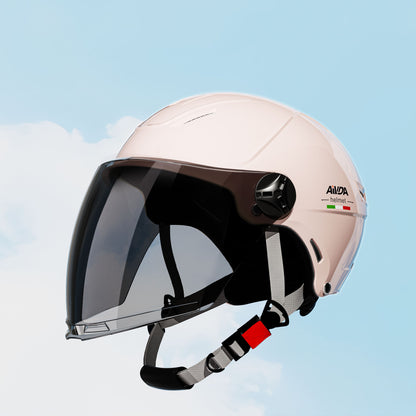 New National Standard 3C Certified Electric Vehicle Helmet Summer Sun Protection Motorcycle Helmet All-Season Universal Half Helmet Lightweight