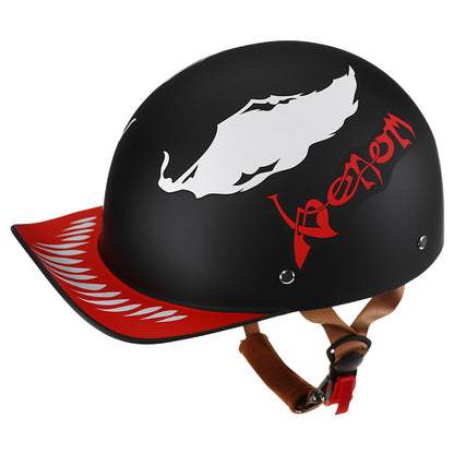Jiarui Cross-Border Retro Electric Scooter Motorcycle Helmet for Men and Women, Small Helmet for Electric Vehicles, Baseball Cap, Safety Helmet