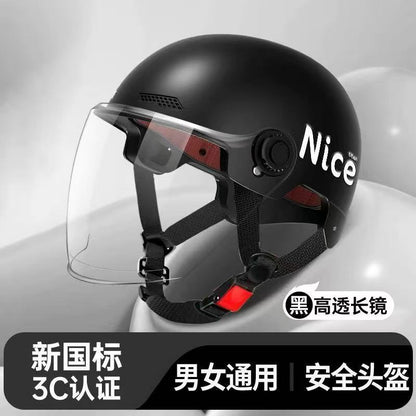 New National Standard 3C Certified Electric Vehicle Helmet for Men and Women, Summer Sun Protection Motorcycle Safety Helmet, Lightweight Half Helmet, Now Available from the Manufacturer