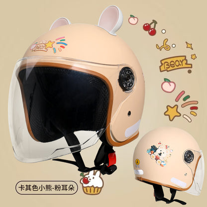 helmet 3c certification electric car men and women four seasons universal battery motorcycle safety helmet winter warm half helmet