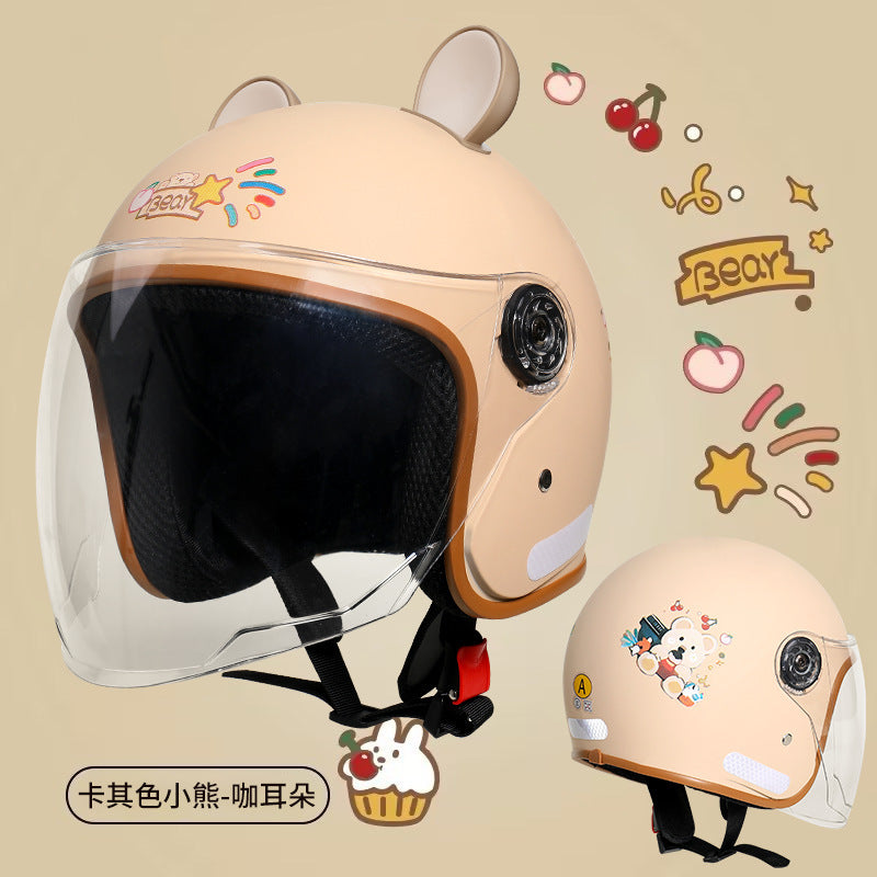 helmet 3c certification electric car men and women four seasons universal battery motorcycle safety helmet winter warm half helmet
