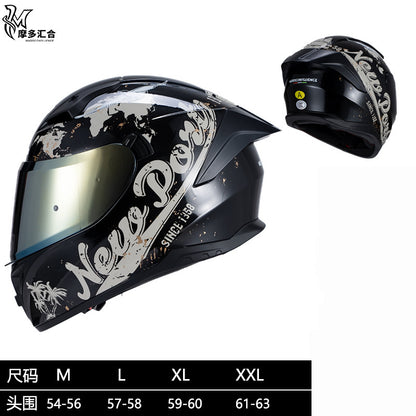 Motorcycle Helmet 3C Certified Bluetooth Men's and Women's All-Season Universal Personalized Electric Cruise Motorcycle Full-Coverage Full-Face Helmet
