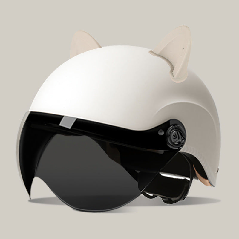 3C certification electric car helmet unisex windproof half helmet summer sun protection portable battery car safety helmet