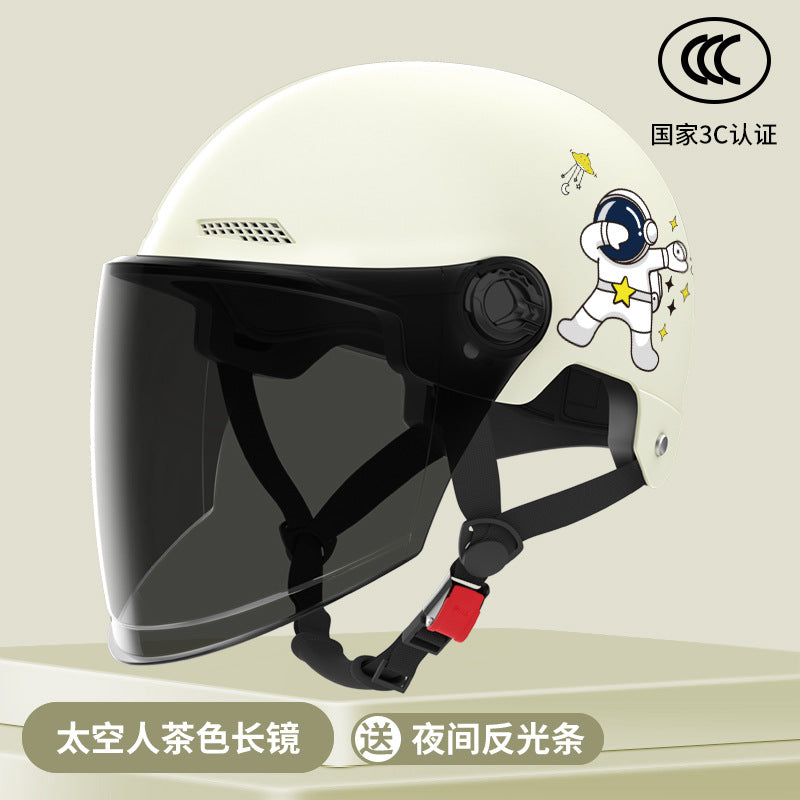 New National Standard Electric Battery Car Helmet for Men and Women Summer Sun Protection Motorcycle Half Helmet Four-Season Universal Safety Helmet New