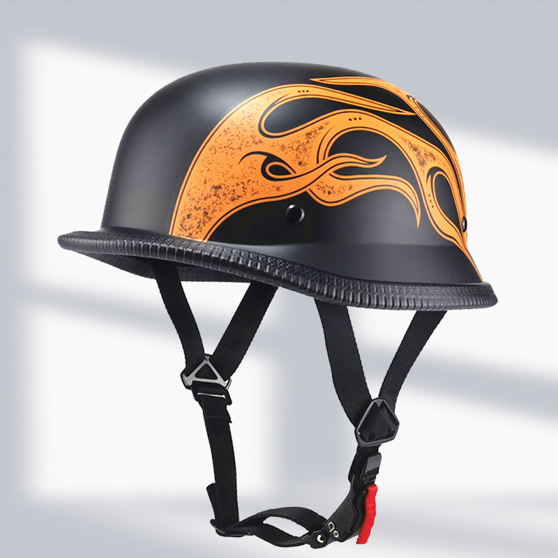 Cross-Border Exclusive Dot German-Style Soldier Helmet, Vintage Helmet, Scooter Cruiser Half Helmet, Unisex, Dot Certified