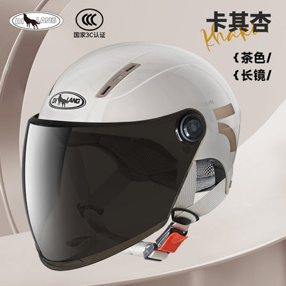 New national standard 3C certification electric car helmet motorcycle men and women summer sunscreen four seasons universal safety helmet