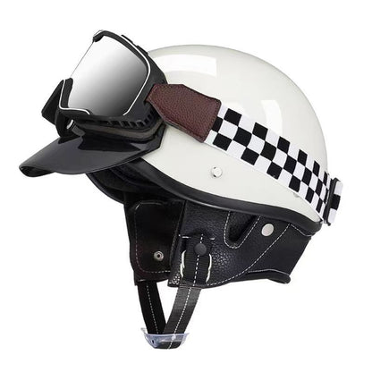 Retro Helmet Motorcycle Half Helmet 3C National Standard Summer Women's Men's Motorcycle Helmet Electric Vehicle Japanese Safety Helmet