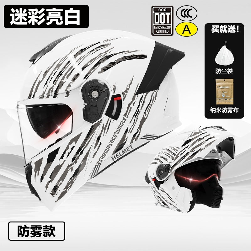 3C/Dot Certified Motorcycle Helmet Men's Four Seasons General Motorcycle Revealing Helmet Women's Electric Vehicle Winter Safety Helmet