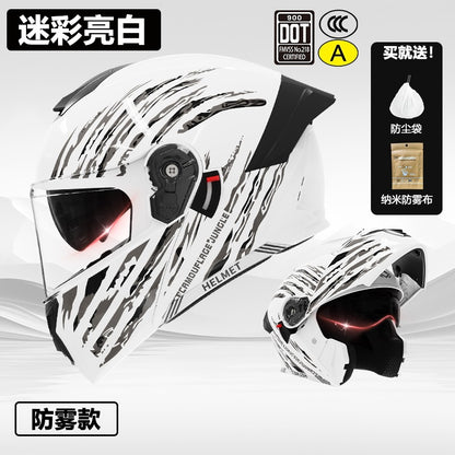 3C/Dot Certified Motorcycle Helmet Men's Four Seasons General Motorcycle Revealing Helmet Women's Electric Vehicle Winter Safety Helmet