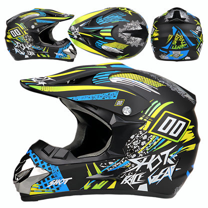 Off-Road Mountain Bike Motorcycle Helmet, Bicycle Riding Downhill Full-Face Helmet for Men and Women, Breathable, Safe, Protective, Lightweight