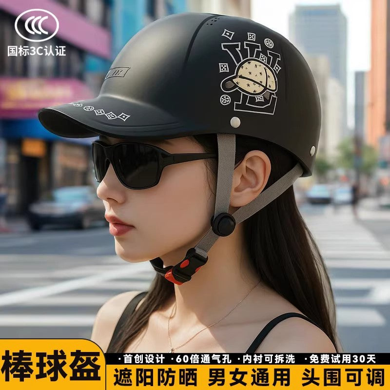 New National Standard 3C Electric Motorcycle Cap Helmet for Men, Sun Protection Breathable Safety Helmet for Women 2025 Electric Scooter