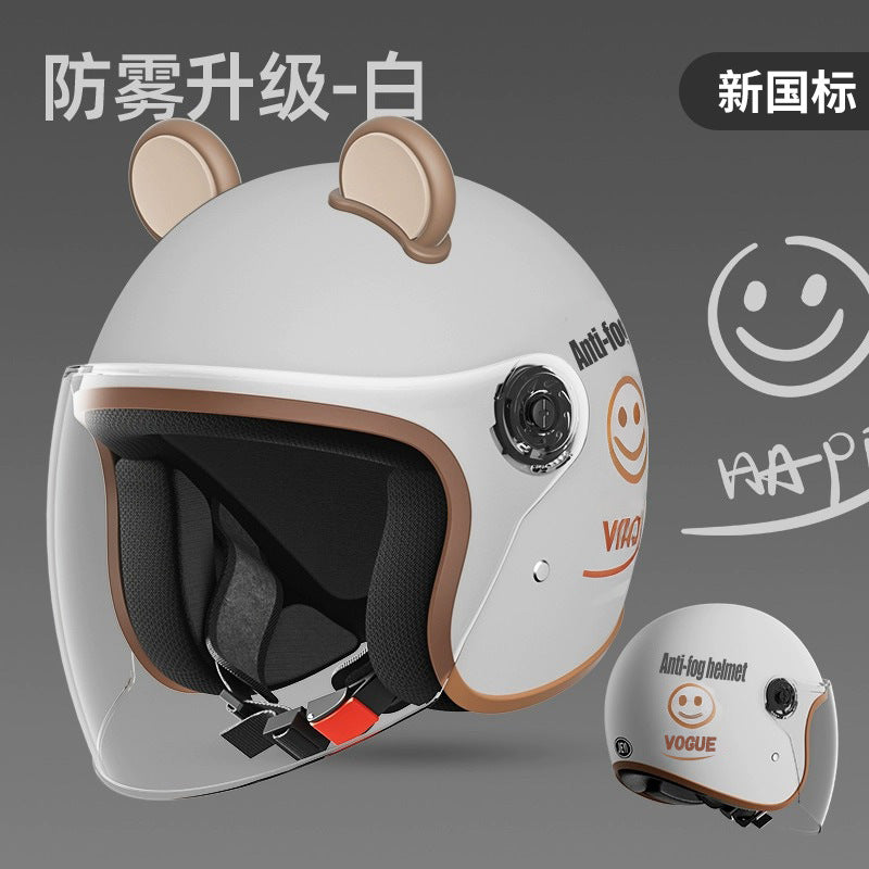 helmet 3c certification electric car men and women four seasons universal battery motorcycle safety helmet winter warm half helmet