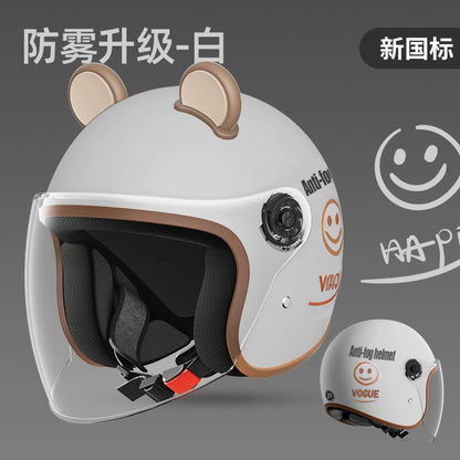 helmet 3c certification electric car men and women four seasons universal battery motorcycle safety helmet winter warm half helmet