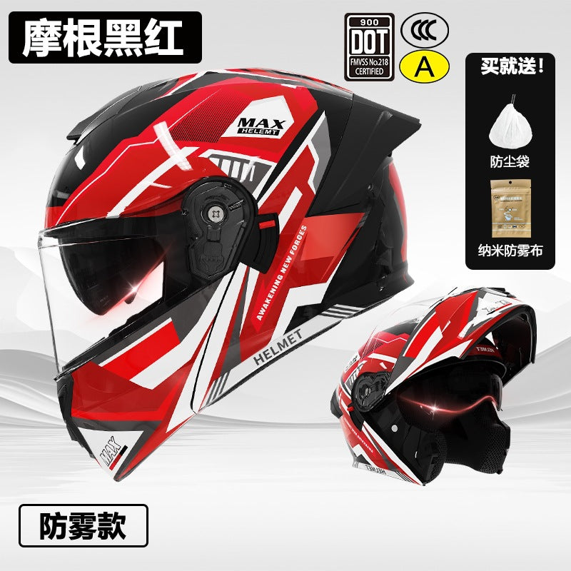 3C/Dot Certified Motorcycle Helmet Men's Four Seasons General Motorcycle Revealing Helmet Women's Electric Vehicle Winter Safety Helmet