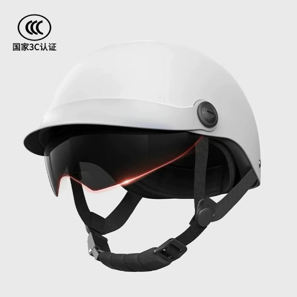 3C certification electric battery car helmet ladies summer sunscreen breathable safety helmet motorcycle riding helmet four seasons half helmet