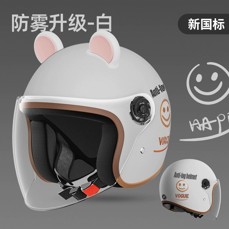 helmet 3c certification electric car men and women four seasons universal battery motorcycle safety helmet winter warm half helmet
