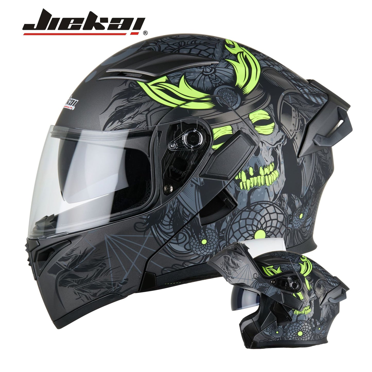 Motorcycle Helmet Male Revealing Helmet Motorcycle Imitation Race Four Seasons Universal Riding Bluetooth Tail Edition 3C Certification