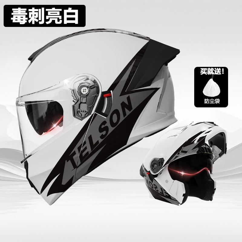 Foreign Trade Motorcycle Helmet Men's Face Helmet Four Seasons Universal Electric Vehicle Women's Motorcycle Half Helmet Winter Warm Safety Helmet