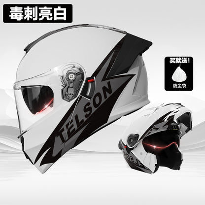 Foreign Trade Motorcycle Helmet Men's Face Helmet Four Seasons Universal Electric Vehicle Women's Motorcycle Half Helmet Winter Warm Safety Helmet