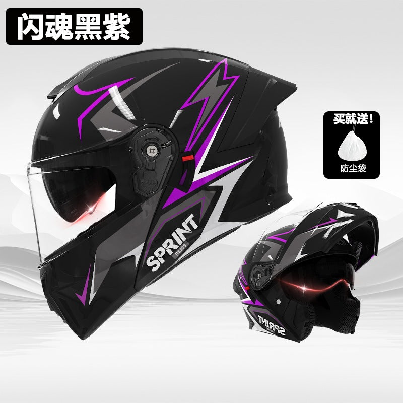Foreign Trade Motorcycle Helmet Men's Face Helmet Four Seasons Universal Electric Vehicle Women's Motorcycle Half Helmet Winter Warm Safety Helmet