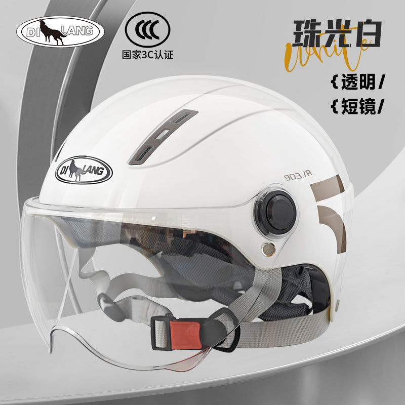 New national standard 3C certification electric car helmet motorcycle men and women summer sunscreen four seasons universal safety helmet
