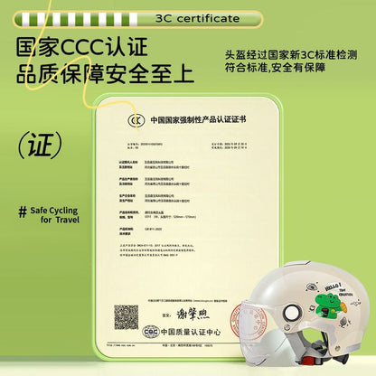 New National Standard 3C Certified Electric Vehicle Kidsren's Helmet Safety Helmet Motorcycle Male and Female Baby Summer Kidsren's Helmet
