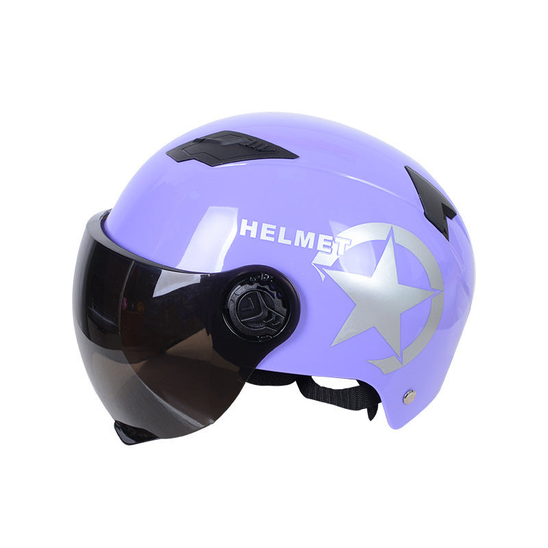 Harley Helmets Printing Advertising Helmets Four Seasons Sunscreen Helmets Thickened Men's and Women's Half Helmets Motorcycle Electric Vehicle Helmets