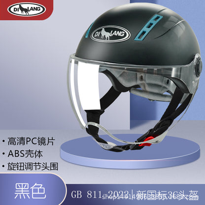 3C certified electric motorcycle helmet summer sun protection Cycling men and women battery half helmet Four Seasons universal helmet