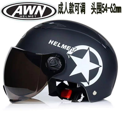 Harley Helmets Printing Advertising Helmets Four Seasons Sunscreen Helmets Thickened Men's and Women's Half Helmets Motorcycle Electric Vehicle Helmets