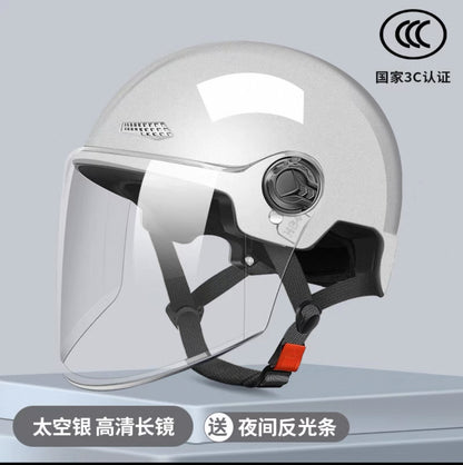 New National Standard Electric Battery Car Helmet for Men and Women Summer Sun Protection Motorcycle Half Helmet Four-Season Universal Safety Helmet New