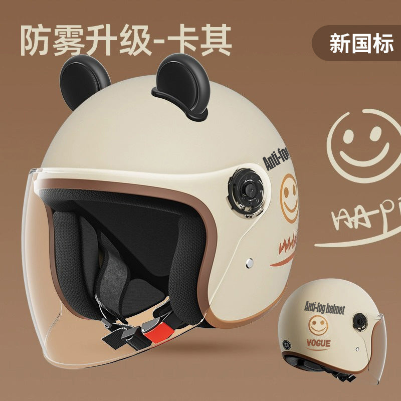 helmet 3c certification electric car men and women four seasons universal battery motorcycle safety helmet winter warm half helmet