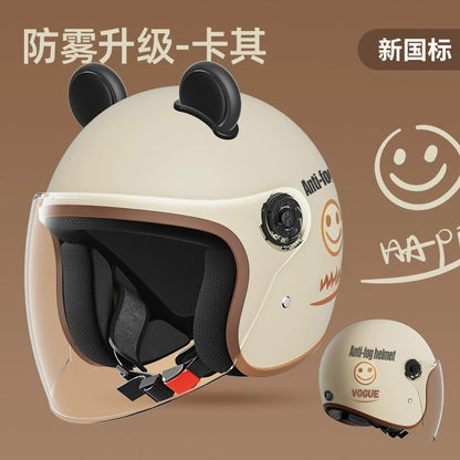 helmet 3c certification electric car men and women four seasons universal battery motorcycle safety helmet winter warm half helmet