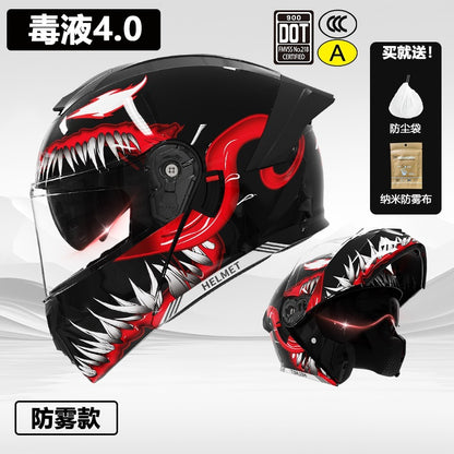 3C/Dot Certified Motorcycle Helmet Men's Four Seasons General Motorcycle Revealing Helmet Women's Electric Vehicle Winter Safety Helmet
