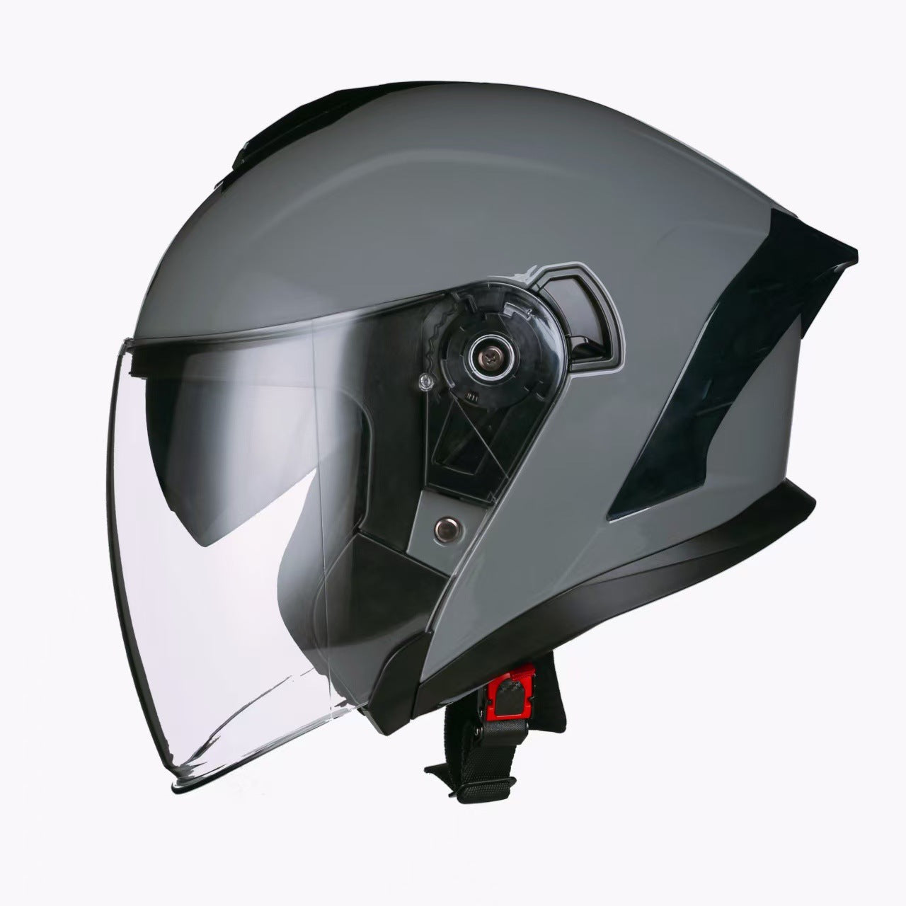 Jiarui Double-Lens Large Tail Half Helmet for Men and Women Motorcycle Dot Certified Electric Motorcycle Four-Season Universal Sun Protection Helmet