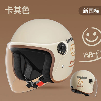 helmet 3c certification electric car men and women four seasons universal battery motorcycle safety helmet winter warm half helmet