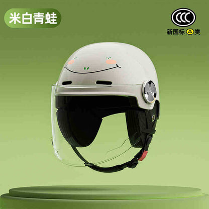 2025 new helmet electric car female cute new national standard 3C certification motorcycle hat summer