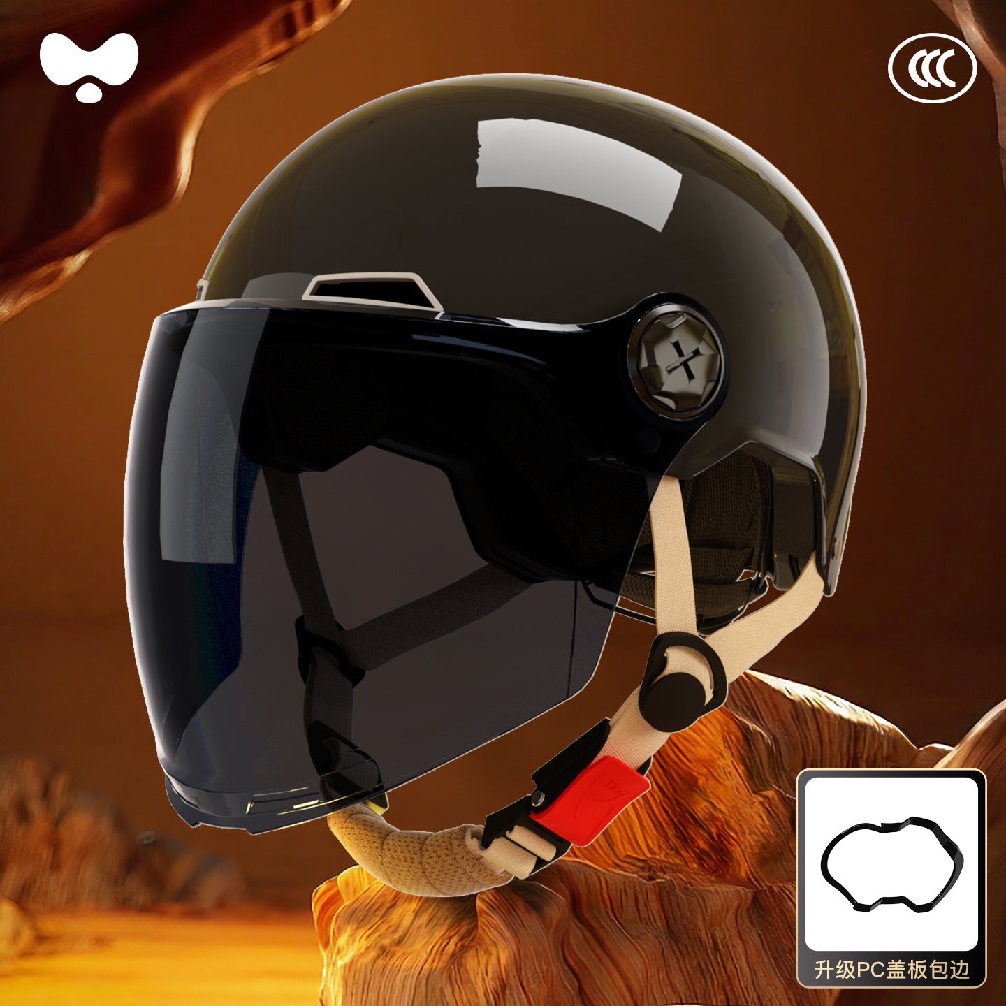 Electric Vehicle Helmet for Women, Sun Protection, 3C Certified, Suitable for All Seasons, Winter Warmth, Battery Motorcycle Safety Helmet for Men